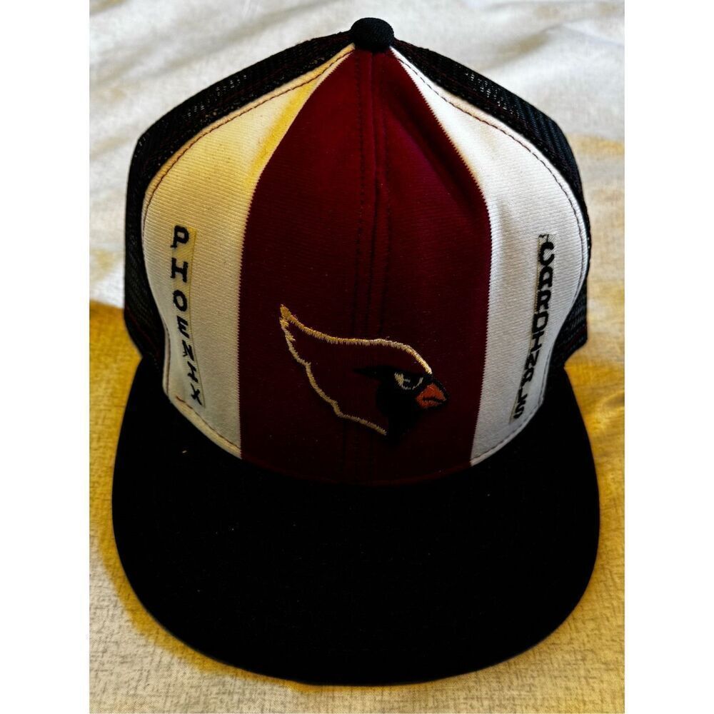Phoenix Cardinals NFL AJD Lucky Stripes Mesh Snap Trucker Hat Cap Vintage